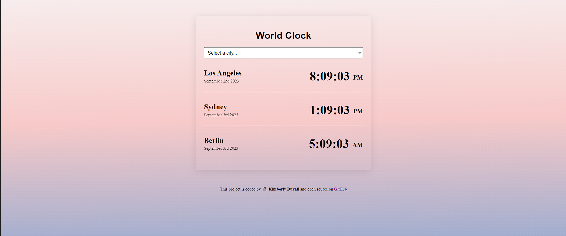 world clock app